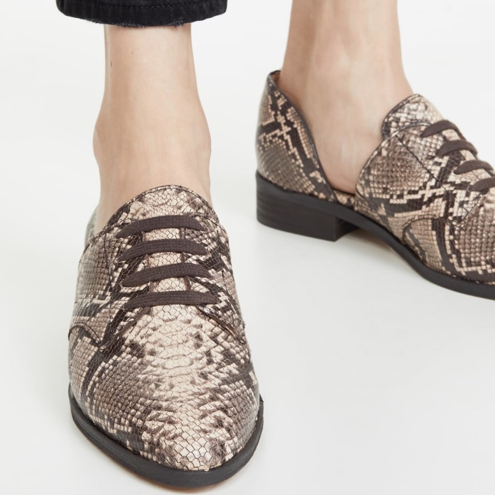 Splendid Haase Ll Snake Embossed Leather Flats
